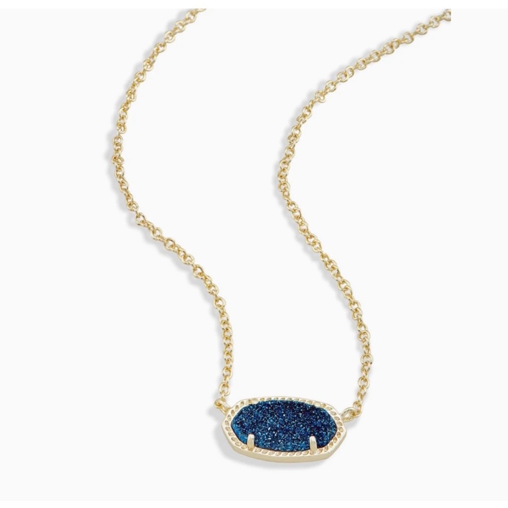 Kendra Scott blue necklace.